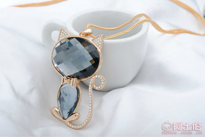 春芳新款MY-00105貓貓水晶項鏈 可愛靈動，點亮日常穿搭